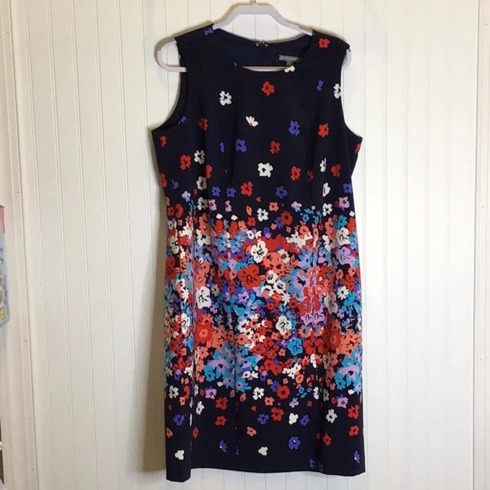 Jessica London Floral Sleeveless Dress Plus Size 18W_5